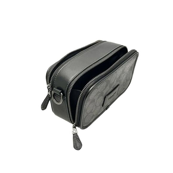 NWT COACH Wyatt Crossbody Bag CM109 Charcoal/Black Signature Canvas AUTHENTIC - Picture 3 of 7